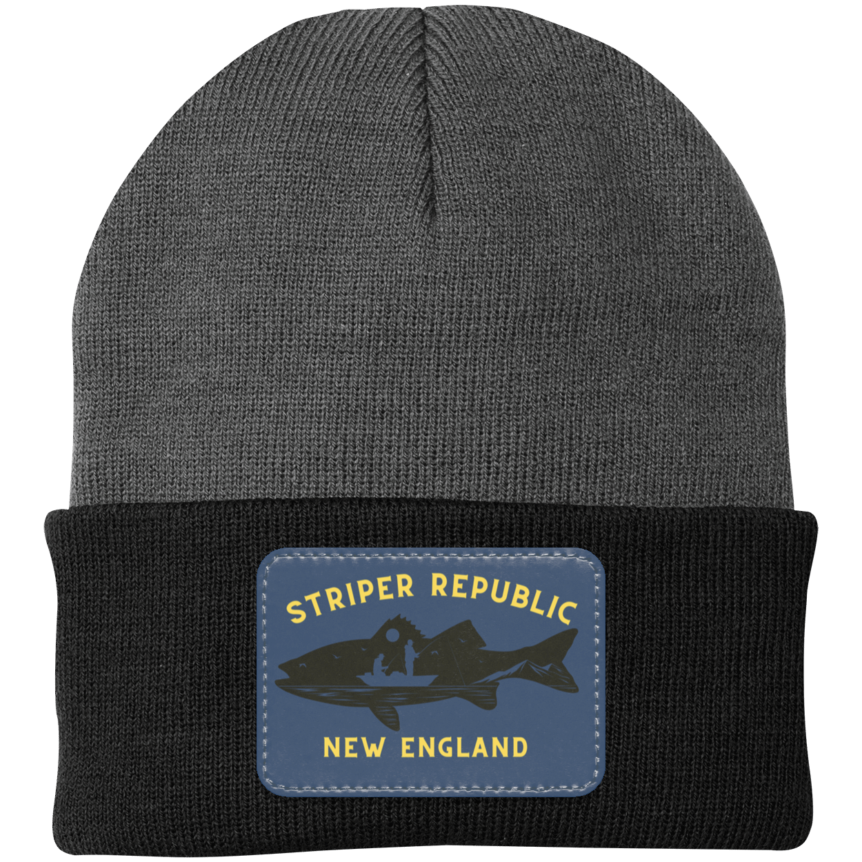 'Striper Republic' Night Bite Patched Beanie