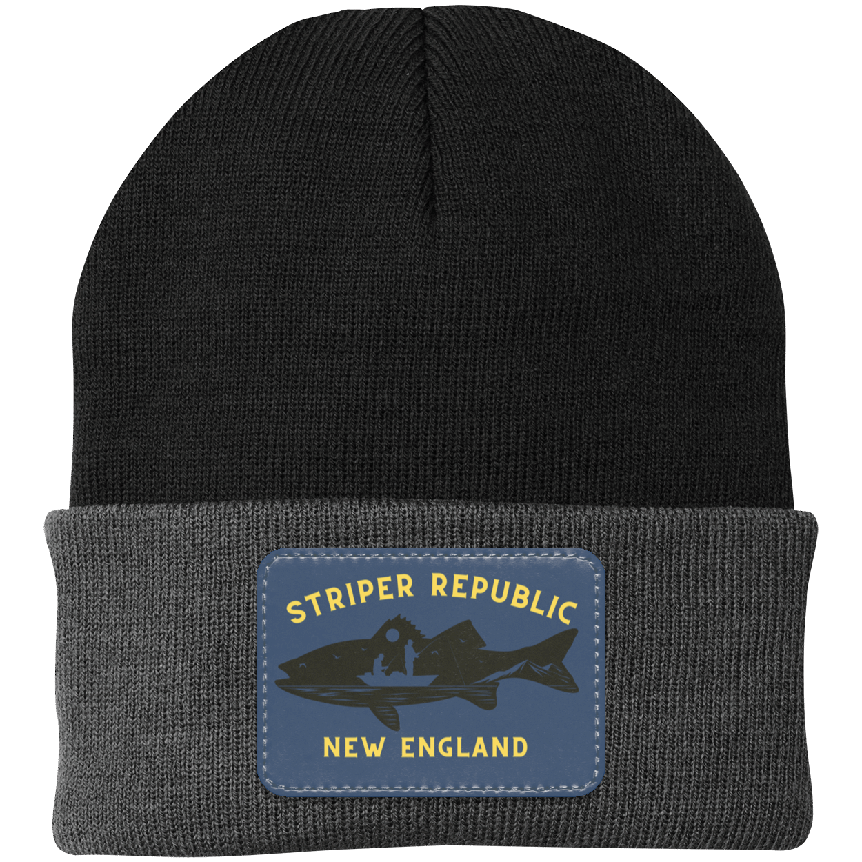 'Striper Republic' Night Bite Patched Beanie