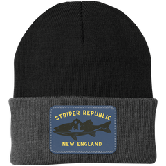 'Striper Republic' Night Bite Patched Beanie