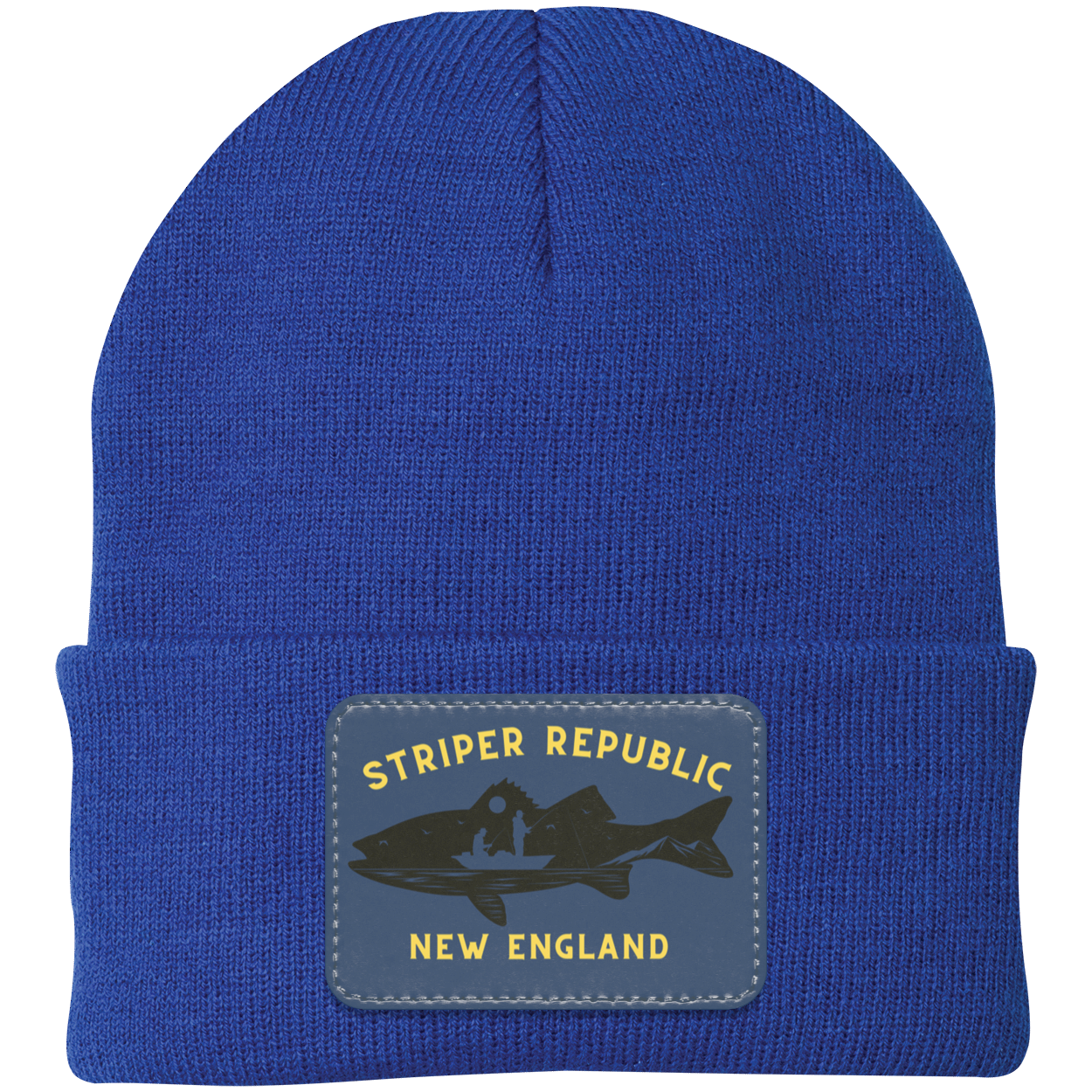 'Striper Republic' Night Bite Patched Beanie