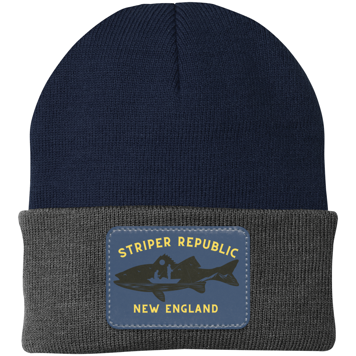 'Striper Republic' Night Bite Patched Beanie