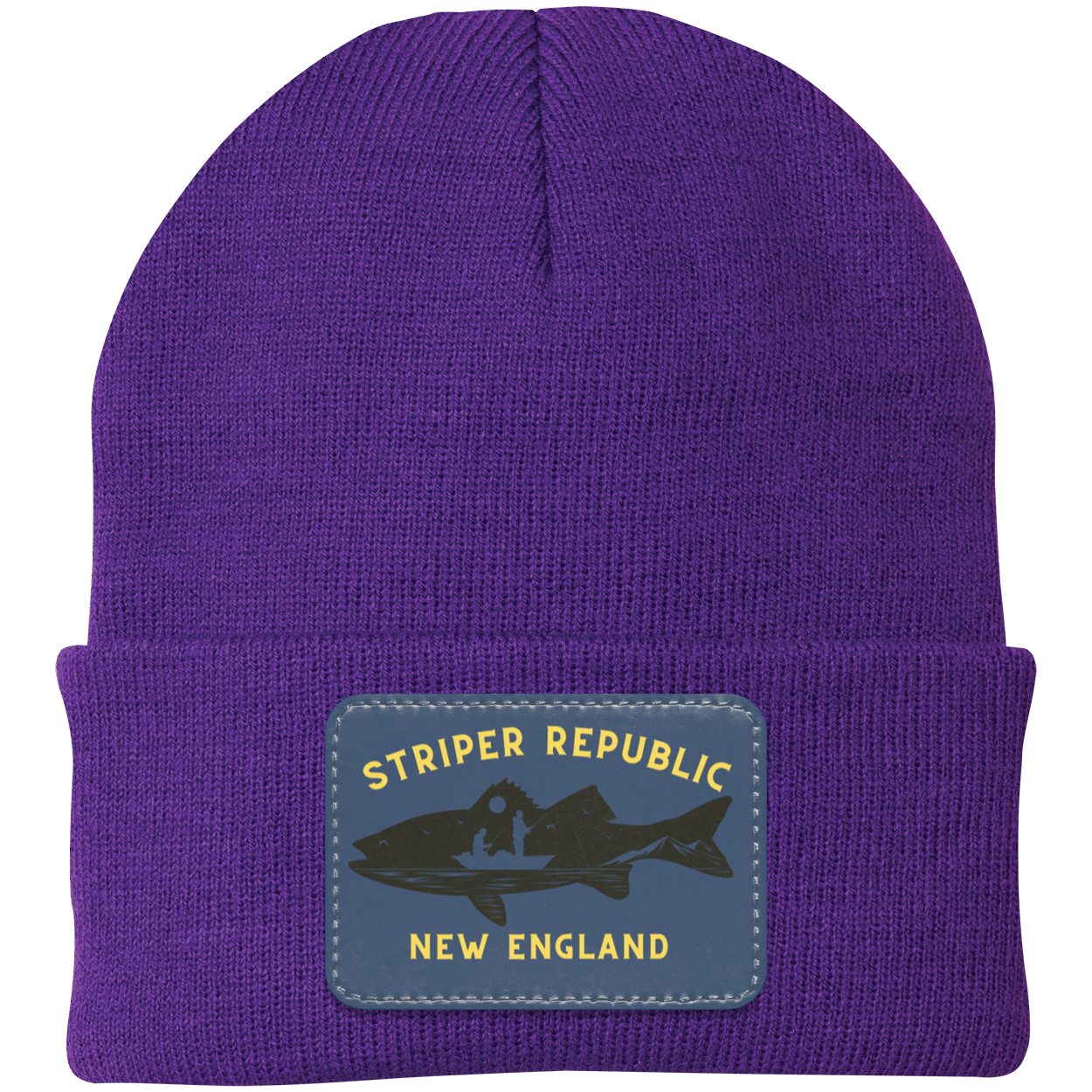 'Striper Republic' Night Bite Patched Beanie