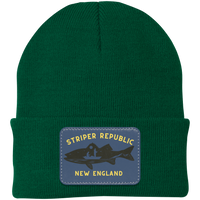 'Striper Republic' Night Bite Patched Beanie