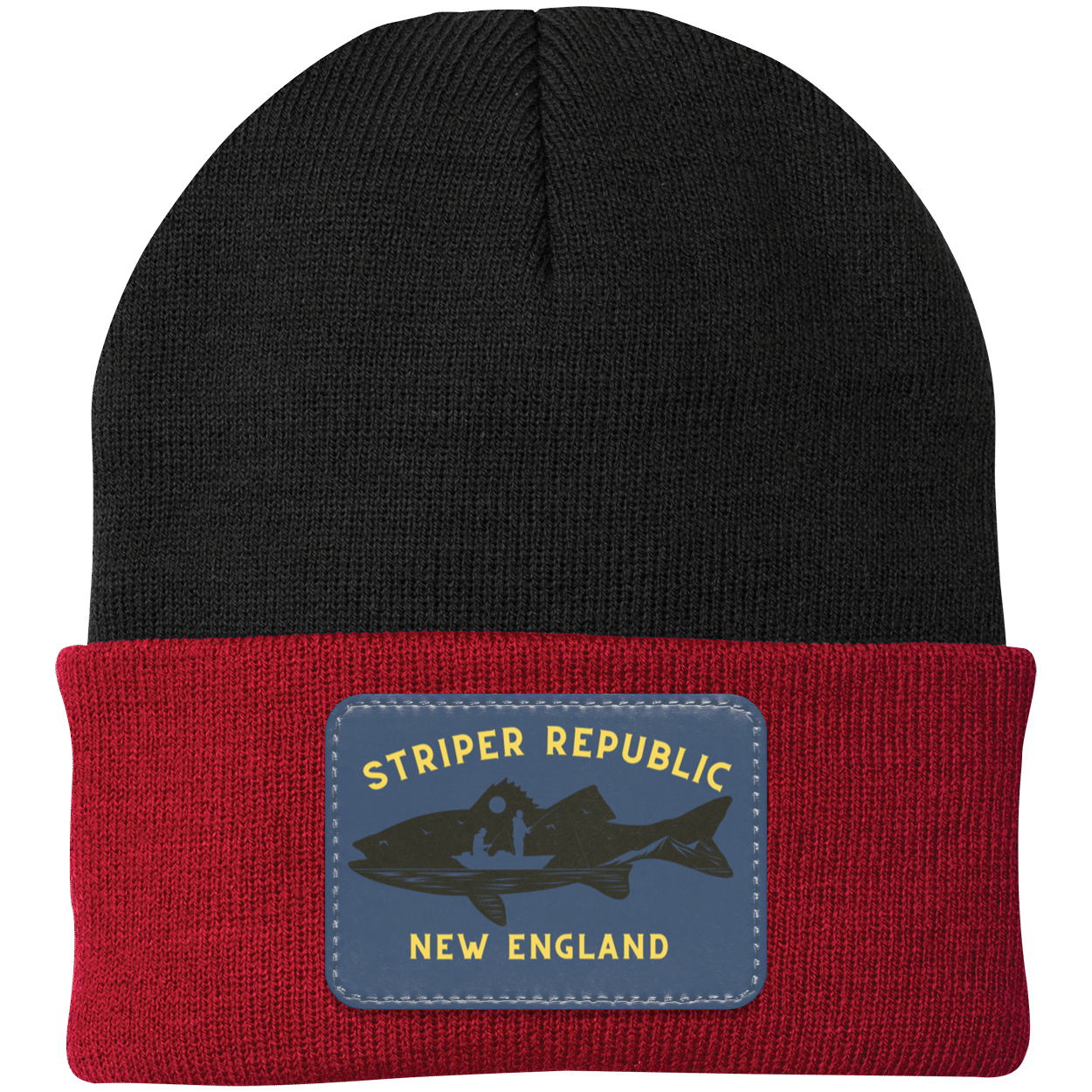 'Striper Republic' Night Bite Patched Beanie