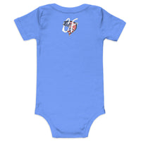 'Nautical Striper' Baby Short Sleeve One Piece