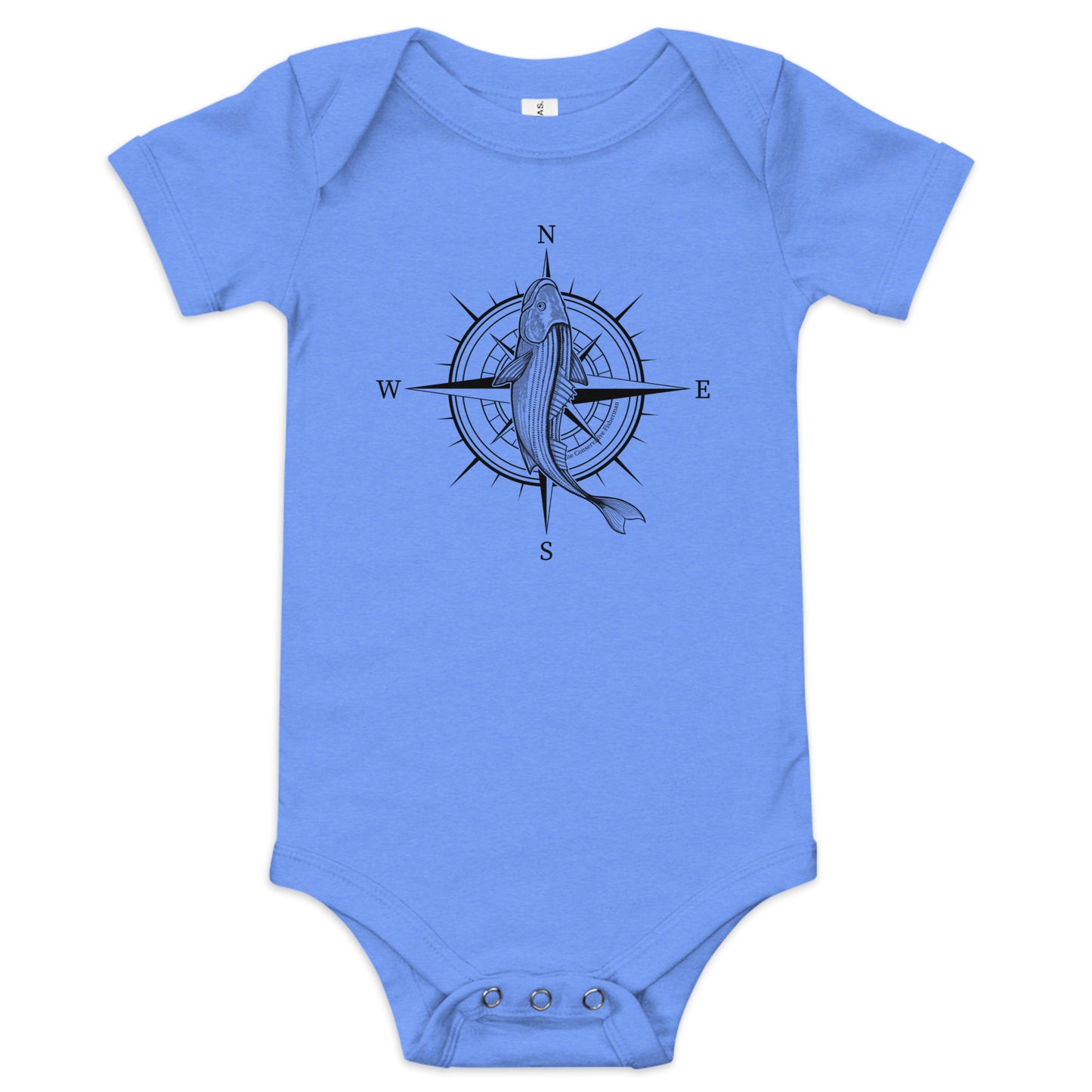 'Nautical Striper' Baby Short Sleeve One Piece