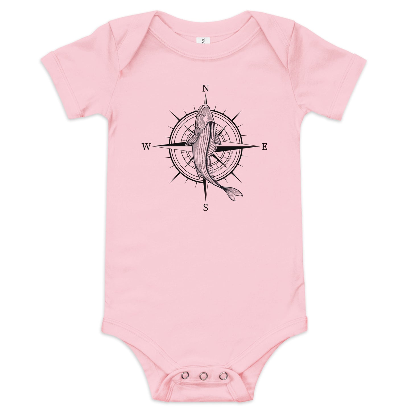 'Nautical Striper' Baby Short Sleeve One Piece