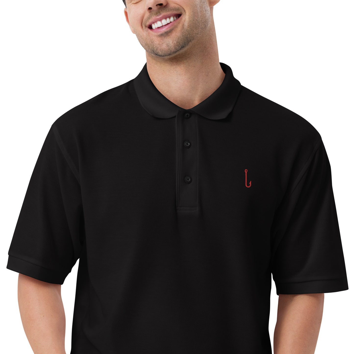 'Fishing Hook' Men's Premium Polo