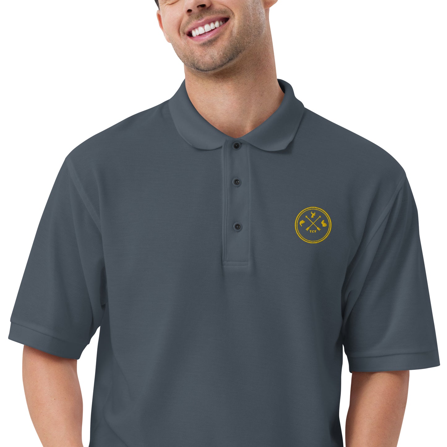 'Fish Hunt Shoot' TCF Men's Premium Polo