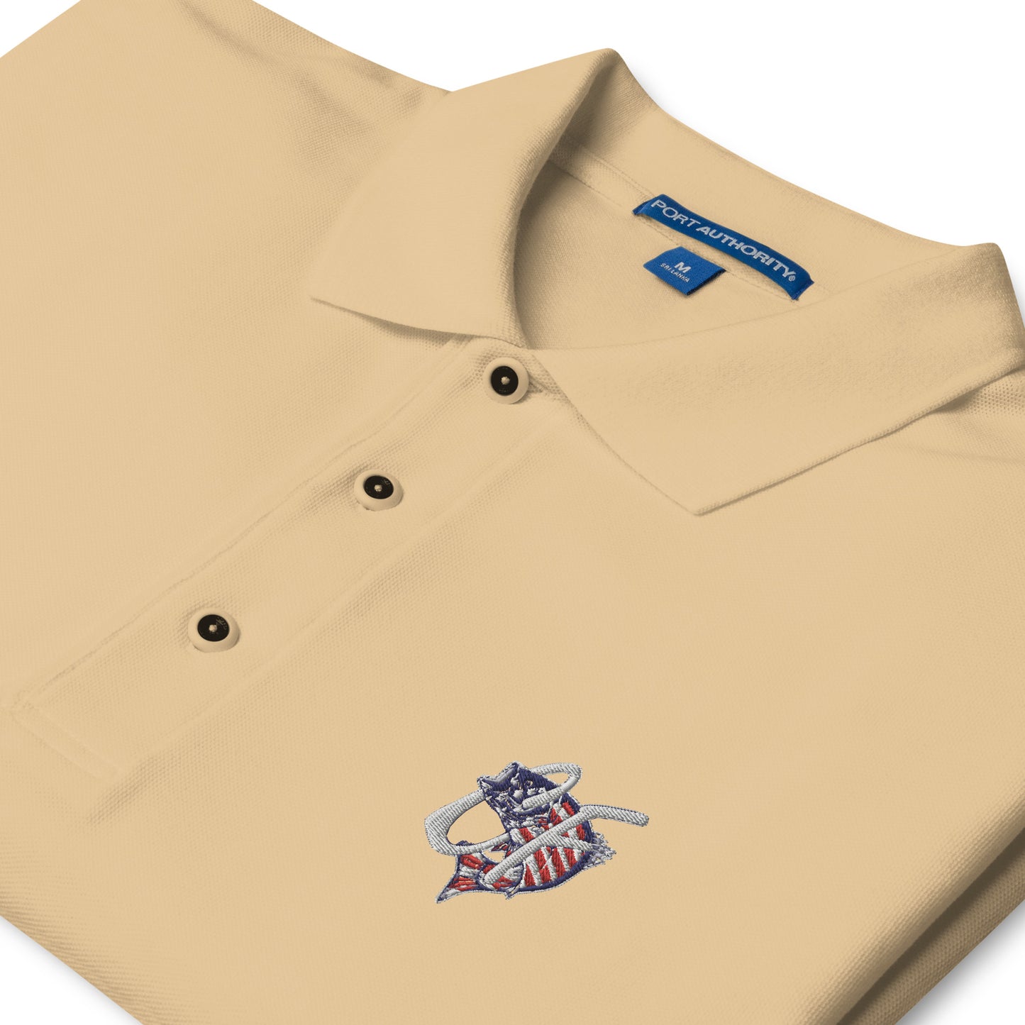 'Conservative Fisherman' Signature Striper Logo Men's Premium Polo