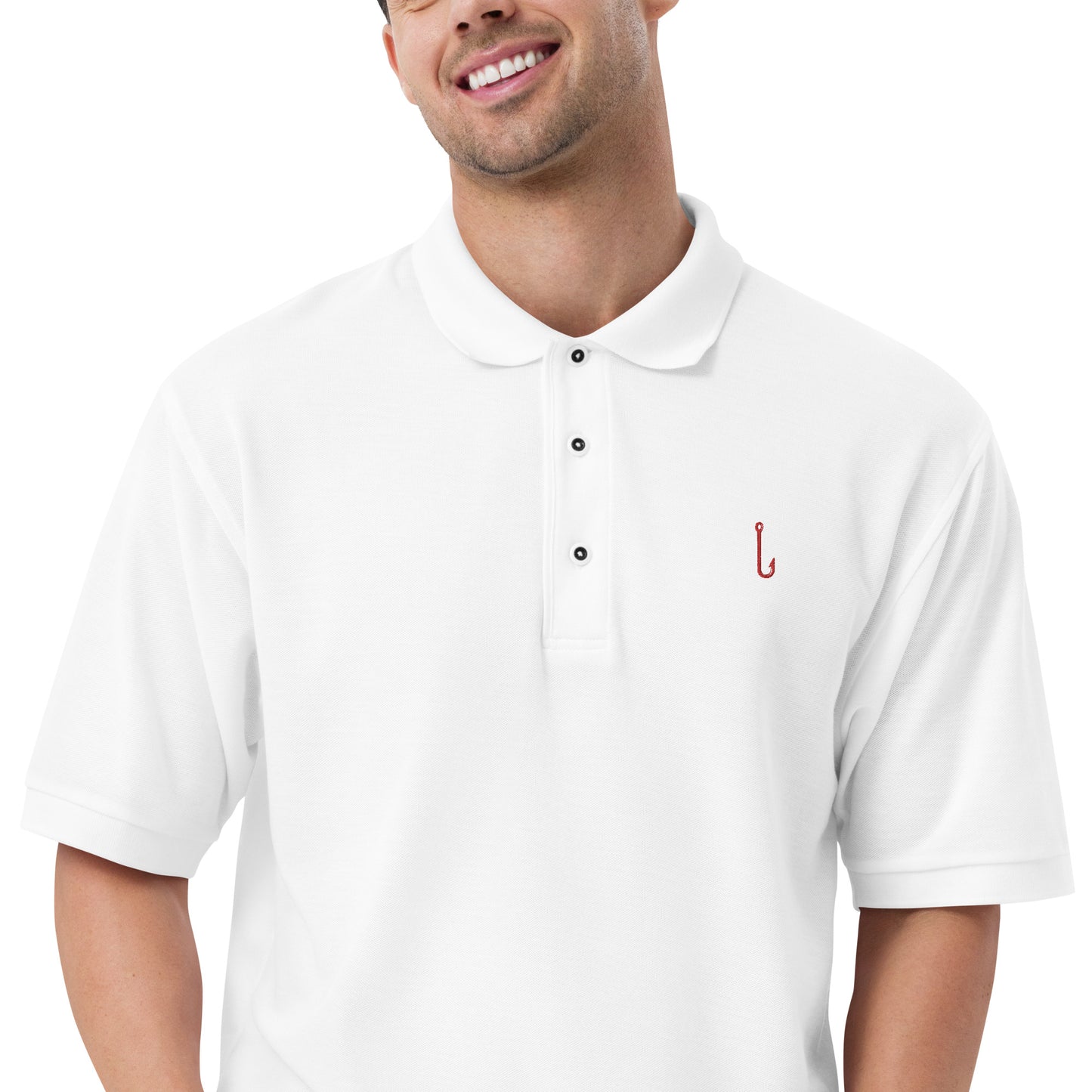 'Fishing Hook' Men's Premium Polo