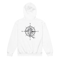 'Nautical Striper' Youth Hooded Sweatshirt