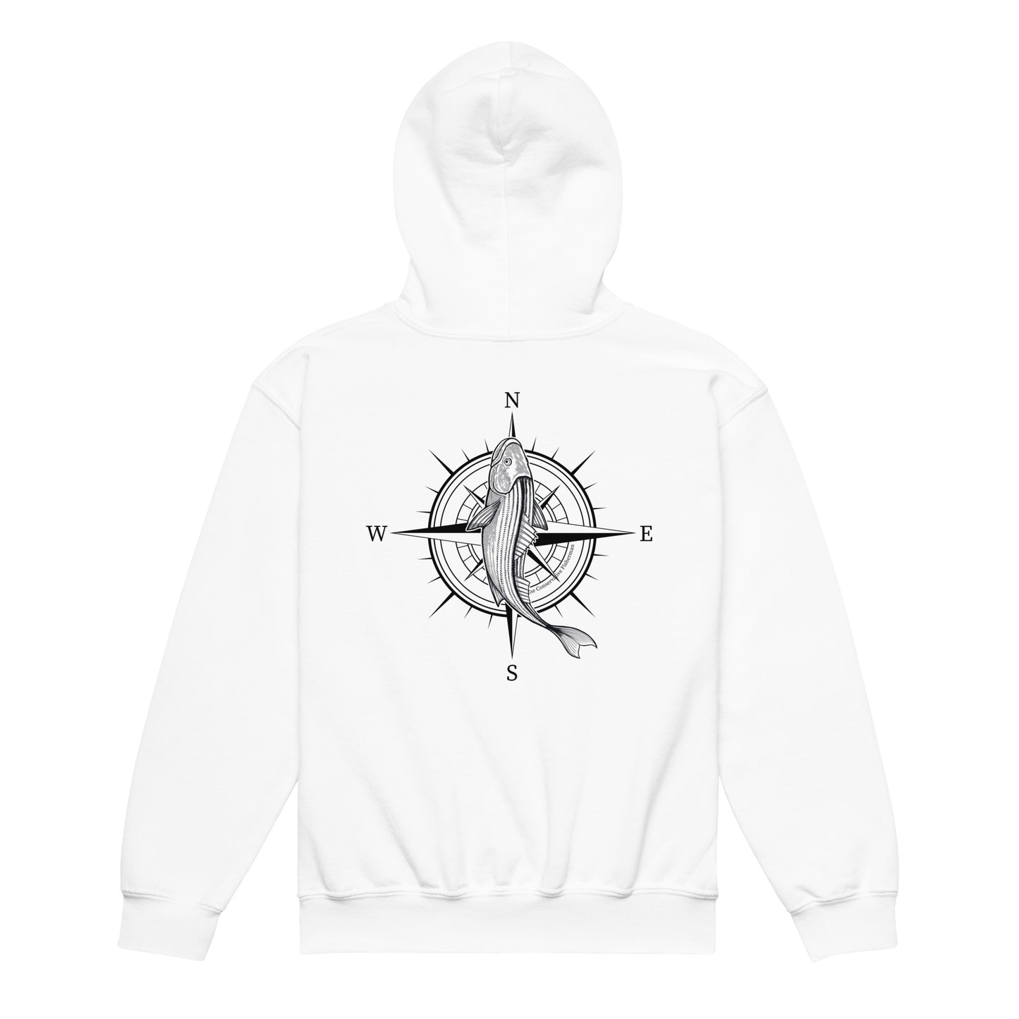 'Nautical Striper' Youth Hooded Sweatshirt