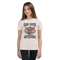 'God, Guns, and The Great Outdoors' Youth Short Sleeve T-Shirt